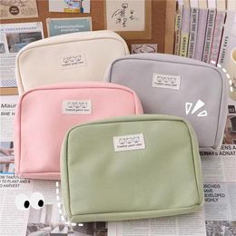 Storage Bags Large Capacity Travel Cosmetic Lipstick Canvas Bag Women Makeup Handbags Organizer Wallet Pencil Case