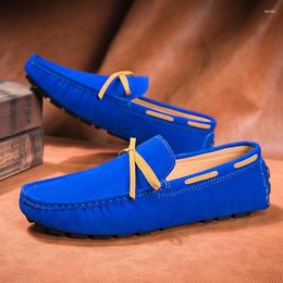 Casual Shoes Luxury Suede Leather Loafers Mens Women Moccasins Flats Fashion Man Male Driving Dress Size 35-48 For Men Sneakers