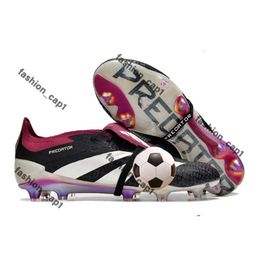 Predator Football Boots Gift Bag Soccer Boots PREDATOR Accuracy+ Elite Tongue FG BOOTS Metal Spikes Football Cleats Mens LACELESS Soft Leather Soccer Shoes 902