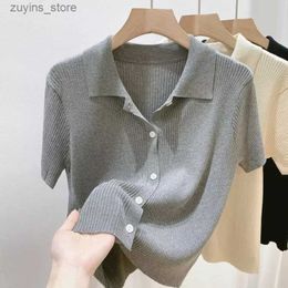 Women's T-Shirt Short sleeved womens S-3XL casual summer basic solid elegant street clothing fully matched with simple daily Harajuku polo popular top24329