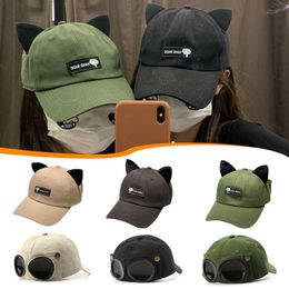 New New Hat With Sunglasses For Men Women Glasses Bonnet Summer Outdoor Sun Visors Fashion Punk Baseball Cap A1x4