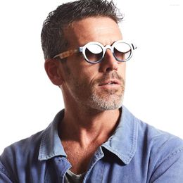 Sunglasses Vintage Small Frame Man Brand Designer Sun Glasses Fashion Punk Round Eyewear UV400