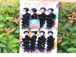 Human mix synthetic braiding hair for marley blended jerry weave hair MIX bulks weft blended 8pcs brazilian hair bundles with clos7902814