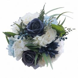 artifical Rose Frs Wedding Bouquets for Bride Marriage Accories Holding Bouquet Charm Memoria S82X#