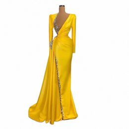 luxurious Fi Exquisite Mermaid Lg Sleeve Beading Slim Sexy Fascinating Beautiful Beach Mop Dres For Women New 2023 T6z6#