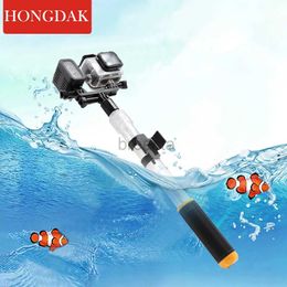 Selfie Monopods New waterproof transparent selfie stick telescopic monopod diving pole for smartphone Go Pro HERO 10 9 8 7 6 5 SJCAM 24329