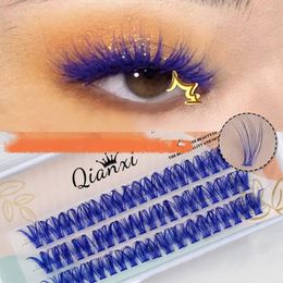 False Eyelashes 1 Box/60 Bundles Coloured Lash Clusters Natural Look D Curl Individual Lashes Cluster DIY Extension Self Application