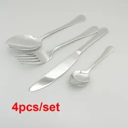 Dinnerware Sets 4Pcs/set Set Luxury Cutlery Steel Quality Tableware Knives Forks Dining Dinner Western Restaurant