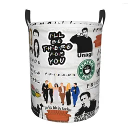 Laundry Bags Funny TV Show Friends Collage Basket Collapsible Large Clothes Storage Bin Baby Hamper