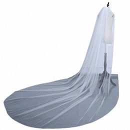 white Ivory Physical picture Wedding Veil 3 Metres Lg Soft Bridal Veils With Comb Bride Wedding Accories velos de novia T02Z#