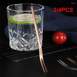 Forks 2/4PCS Not Prone To Ageing Stainless Steel Fork Dining Smooth Edges Easy Clean Fine Pointed Teeth Fruit