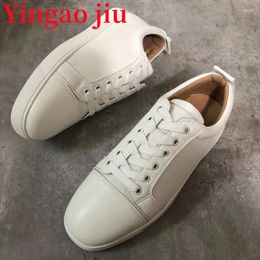 Casual Shoes Brand Designer Women And Men Sneakers Flat White Color Leather Hand-made Tennis Street Low-top Breathable Style