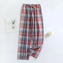 Women's Sleepwear Ladies Pants Plaid Sleep Casual Loose Pyjama Women Bottoms Summer Pijamas Shorts Pajamas Cotton Trousers