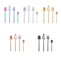 Flatware Sets Stainless Steel Polished Cutlery Set Dinnerware Kitchen Accessories Essentials Travelling Wedding Ceremony Colourful