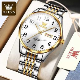 Oulishi brand watch fully automatic mechanical watch mens watch waterproof night light dual calendar week display mens watch