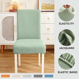 Chair Covers Jacquard Cover Durable Elastic Fabric Dining Chairs Stretch For Kitchen Room Home Decor