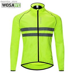 Cycling Jackets WOSAWE Reflective wind Jacket Jaqueta Corta Vento Breathable Bike Bicycle Cycling MTB Long Sleeve Windcoat Windproof Jacket24329