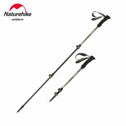 Sticks Naturehike Outdoor Ultralight Trekking Poles Carbon Foldable Telescopic Pole Hiking Camping Portable 3 Section Trekking Sticks