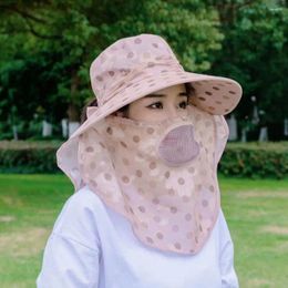 Scarves Neckline Mask Women Sun Hat Face Wide Brim Tea Picking Protection Fishing Cap Sunscreen Bucket Farm Work