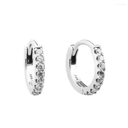 Hoop Earrings In 925 Sterling Silver Earring Sparkling Huggie For Women Wedding Jewelry Ear Brincos