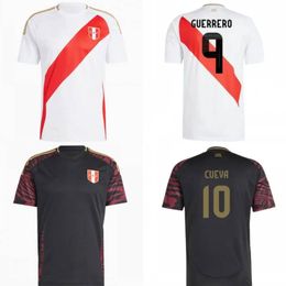 2024 Peru Soccer Jersey Mens #10 CUEVAS ABRAM CARTAGENA Soccer Shirt Mens #9 PINEAU AQUINO Home Away Football Uniform