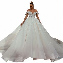sleevel Wedding Dr 2024 Sweetheart Off the Shoulder Ball Gown Princ Bride LelaAcra SM27 Plus Size Vestido de Noiva U9z8#
