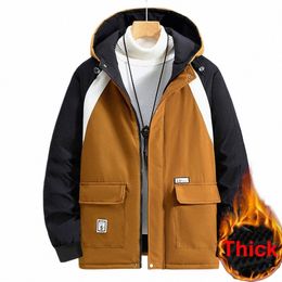 inverno Parka da uomo in pile spesso giacche cappotti Plus Size 10XL 11XL Fi Casual Patchwork Parka maschile Big Size 11XL Capispalla M3LG #