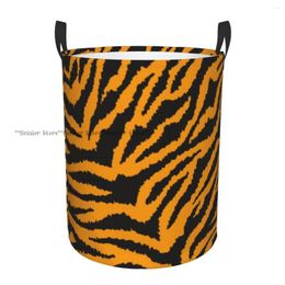 Laundry Bags Dirty Basket Tigers Print Folding Clothing Storage Bucket Home Waterproof Organiser