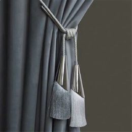 Accessories 2Pcs/Pair Curtain Brush Tiebacks Tassel Fringe Hanging Belt Balls Curtain Accessories Holderback Tie Backs Lashing Bind A068&20