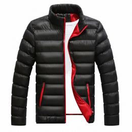 2022 Winter Men Jacket Cott Padded Lg Sleeve Solid Colour Fluffy Filling Zipper Coldproof Autumn Winter Windbreaker Coat d6Vd#