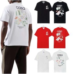 Casablancas T-shirt Designer Original Quality Fashion Men Casual T-shirts High Street Tennis Club Shorts Sleeve Clothes Shirts Luxury Size