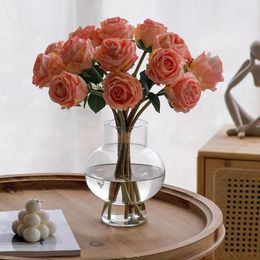 Vases Nordic Glass Vase Ins Simple Flower Hydroponic Pot Bottle Dining Table Decorative Home Decoration Art Crafts