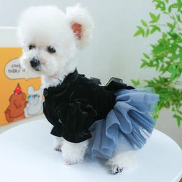 Dog Apparel Precise Wiring Pet Dress Elegant Halloween Wedding Costumes For Small Dogs Luxury Dresses With Big Bowknot Parties