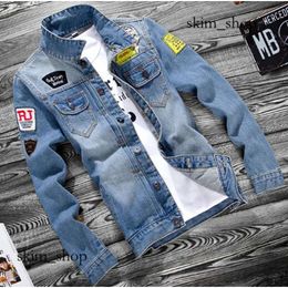 New Men Jackets Spring Jean Hip Hop Ripped Designer Denim Blue Coats Long Sleeved Single Breasted Jacket Clothing High Quality Luxury 365