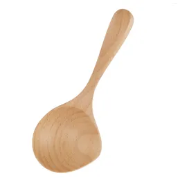Spoons Wooden Handcrafted High Temperature Resistant Safe Eco Friendly Long Handle