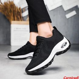 Casual Shoes Lightweight Thick Bottom Cushioning Women Mesh Plattorm Sports Dance Sneakers Ladies Non-slip Baskets Soft Gym Shoe