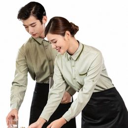 restaurant Waiter Uniform Hotel Food Service Cook Clothing Catering Hotpot Work Wear Lg Sleeve Jacket Hotel Chef Overalls H8sA#