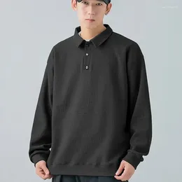 Men's Polos Clothing Baggy Top Japan Spliced T Polo Shirt For Man Sweatshirts Luxury 2024 Long Sleeve A Fashion Trends Harajuku F Size