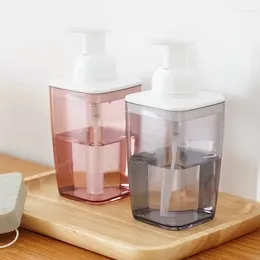 Storage Bottles Liquid Soap Dispenser Clear Foam Press Pump 420ml For Mousse Shampoo Shower Gel Cosmetics Bath Skincare