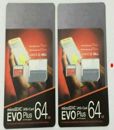 DHL delivery 8GB16GB32GB64GB128GB256GB Original EVO Plus micro sd card U3smartphone TF card C10Tablet PC Storage card 95MB6244288