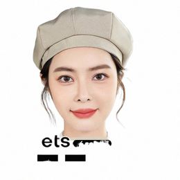 korean Women's Chef Hat Berets Restaurant Hotel Bakery Cafe Catering Uniform Waiter Work Hat Dust And Oil Smoke Preventi v6T0#