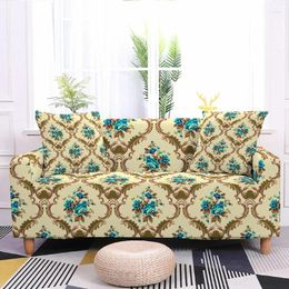 Chair Covers European Style Floral Printed Sofa Cover Living Room Full Set Elastic Dust-proof Decorative Combination Universal