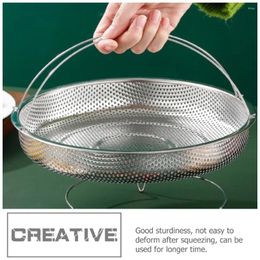 Double Boilers Stainless Steel Steamer Basket Silicone For Dumplings Round Steaming Stackable Insert