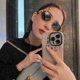 CELIES 2024 New Triumphal Arch Glasses Oval Personalized Metal Frame Sunglasses Female Internet Celebrity Fashion Sunglasses Female