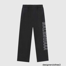 Pantaloni sanitari casual aristocratici in loop ricamati lavati parigini di fascia alta della famiglia B del designer, pantaloni sanitari casual larghi da uomo e da donna ECGJ