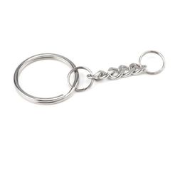 Outdoor Gadgets 2021 Polished 25Mm Keyring Keychain Split Ring With Short Chain Key Rings Women Men Diy Chains Accessories Drop Delive Otc0D