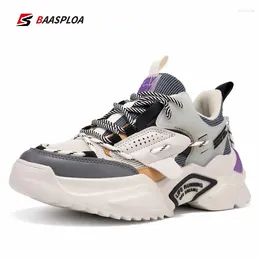 Casual Shoes Baasploa 2024 Women Thick Bottom Running Fashion Leather Comfortable Sneakers Outdoor Female Travel Walking