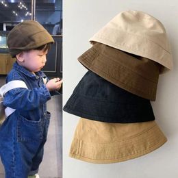 Berets Women/Baby Cotton Fabric Bucket Hats Unisex 4 Colours Sunbonnet Cap Fisherman Hat Outdoor