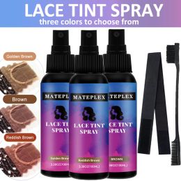 Adhesives 100ml Lace Tint Spray for Wigs Brown Styling Foam for Wig Waterproof Lace Tint Foam Private Label Wig Accessories 3 Colours