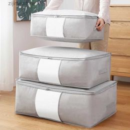 Other Home Storage Organisation Zipper Foldable Storage Bags NonWoven Quilt Clothes Duvet Blanket Sorting Bags Closet UnderBed Organiser Wardrobe Organisation Y